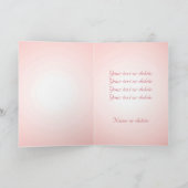 Red Rose Love Romantic Custom Text Valentijnsdag Kaart (Binnen)