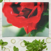 Red Rose Love Theedoek (Gevouwen)