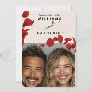 Red Rose Love Uitnodiging voor een bruiloft