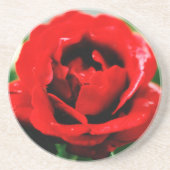 Red Rose Love Zandsteen Onderzetter (Voorkant)
