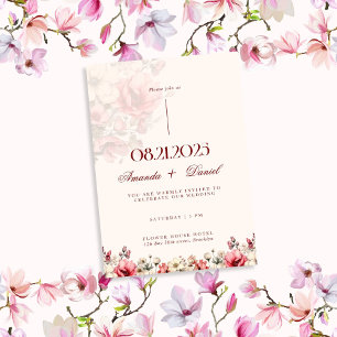 Red Rose Luxe esthetische bruiloft Kaart