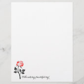 Red Rose, maak elke dag mooi! Papierwaren Briefhoofd (Voorkant)