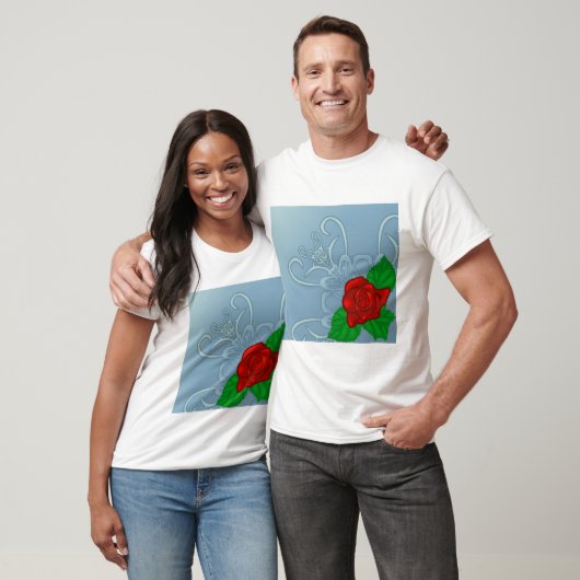 Red Rose Mannen T-Shirt (Unisex)