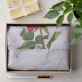 Red Rose Marble Modern Glam Vrijgezellenfeest Part Tissuepapier (Geschenk)