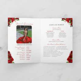 Red Rose Mariachi Charro Quinceanera Foto Programma