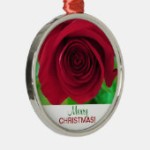 Red Rose Merry kerstversiering Metalen Ornament (Rechts)