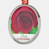 Red Rose Merry kerstversiering Metalen Ornament (Links)
