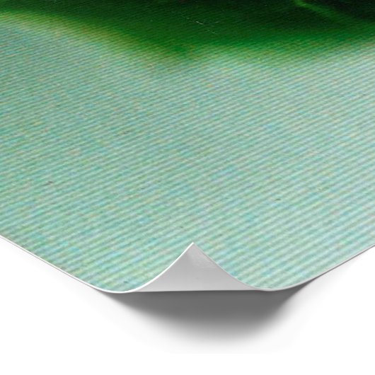 Red Rose met dauwdruppels Poster (Hoek)