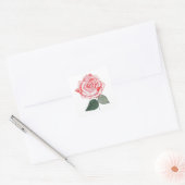 Red Rose met dauwdruppels uit petals Vierkante Sticker (Envelop)