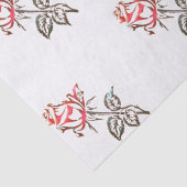 Red Rose met druppeltjes Mok Tissuepapier (Detail)