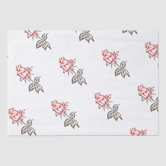 Red Rose met druppeltjes Mok Tissuepapier (Voorkant)