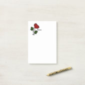 Red Rose met naam Post-it® Notes (Op bureau)