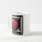 Red Rose Meta Koffiemok (Voorkant links)