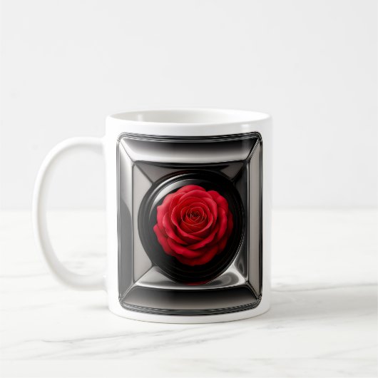 Red Rose Meta Koffiemok (Links)
