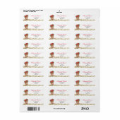 Red Rose Mexican Mis Quince Adres Label (Full Sheet)