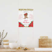 Red Rose Mexican Mis Quince Welkomstteken Poster (Keuken)