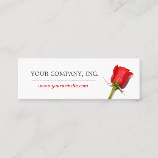 Red Rose Mini Visitekaartje (Voorkant)