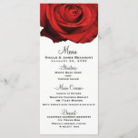 Red Rose Modern Glam Elegant Wedding Menu<br><div class="desc">Overeenkomende items in dit ontwerp zijn beschikbaar.</div>