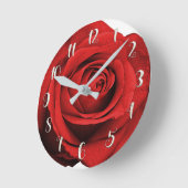 Red Rose Modern Rustic White Glam Elegant Wedding Ronde Klok (Hoek)