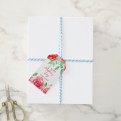Red Rose Moederdag Design met Kinder namen Cadeaulabel (Met Touw)