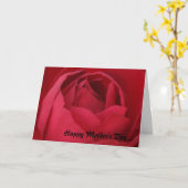 Red Rose Moederdag Kaart (Gele Bloem)