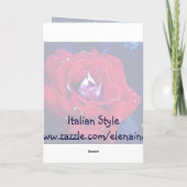 Red Rose - Moederdag Kaart (Achterkant)