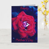 Red Rose - Moederdag Kaart (Gele Bloem)