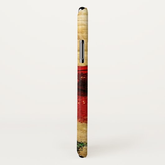 Red Rose Monogram iPhone X Hoesje (Achterkant / rechts)