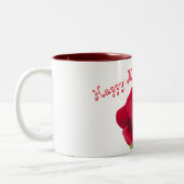 Red rose - Mother's day Tweekleurige Koffiemok (Links)