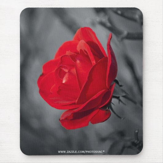 Red Rose Mousepad Muismat (Voorkant)