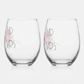 Red Rose Mr. en Mrs. Wedding Glaswerk Wijnglas Zonder Voet (Links)