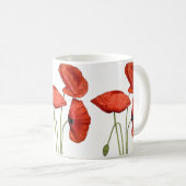 „Red Rose Mug – Elegant Floral Coffee Cup“ Koffiemok (Voorkant rechts)