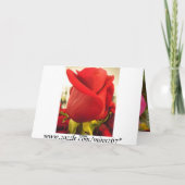 Red Rose N Fern Get Well Kaart (Achterkant)