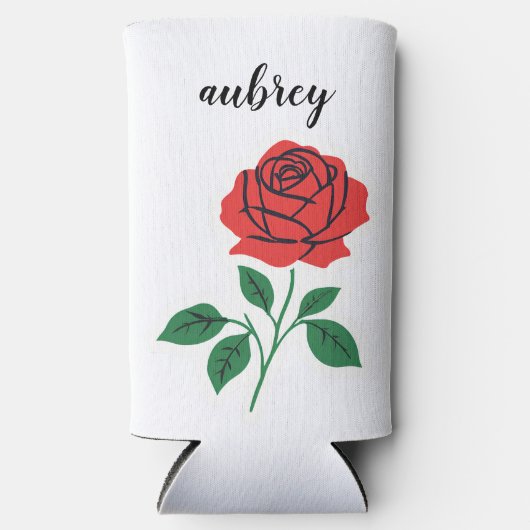 Red Rose  naam Seltzer Blikjeskoeler (Voorkant)