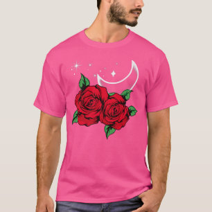 Red Rose Night SkyGardener Botanist Flowers Roos63 T-shirt
