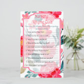 Red Rose Nursery Rhyme Quiz baby shower game (Staand voorkant)