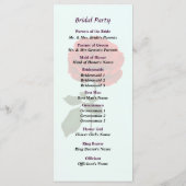 Red Rose of Summer Wedding Programme Programmakaart (Achterkant)