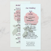 Red Rose of Summer Wedding Programme Programmakaart (Voorkant / Achterkant)