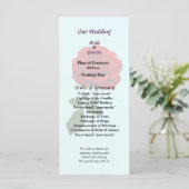 Red Rose of Summer Wedding Programme Programmakaart (Staand voorkant)