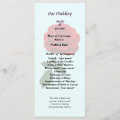 Red Rose of Summer Wedding Programme Programmakaart (Voorkant)