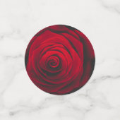 Red rose on black background vintage effect confetti (Kleine voorkant)