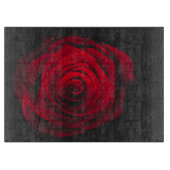Red rose on black background vintage effect snijplank (Voorkant)