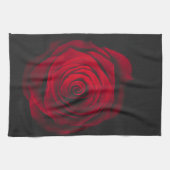 Red rose on black background vintage effect theedoek (Horizontaal)