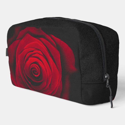 Red rose on black background vintage effect toilettasje (Rechterhoek)