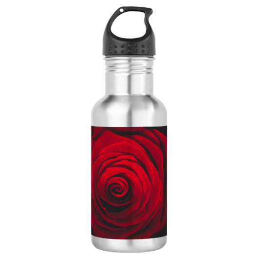 Red rose on black background vintage effect waterfles (Voorkant)