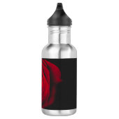 Red rose on black background vintage effect waterfles (Rechts)