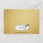 Red Rose on Gold Wedding Reception Insert Informatiekaartje (Achterkant)
