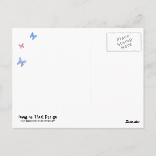 Red Rose on Yellow Briefkaart (Achterkant)