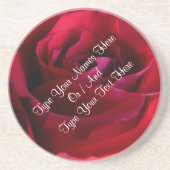 Red Rose Onderzetters Aangepast Roos decor (Voorkant)