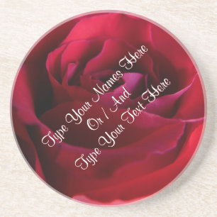 Red Rose Onderzetters Aangepast Roos decor